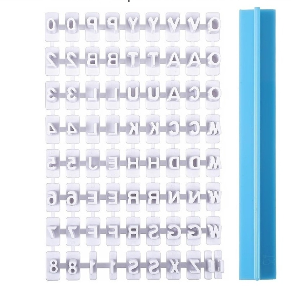 Fyntave Alphabet Letter Stamps for Clay Fondant Cookie DIY Baking Embosser Set
